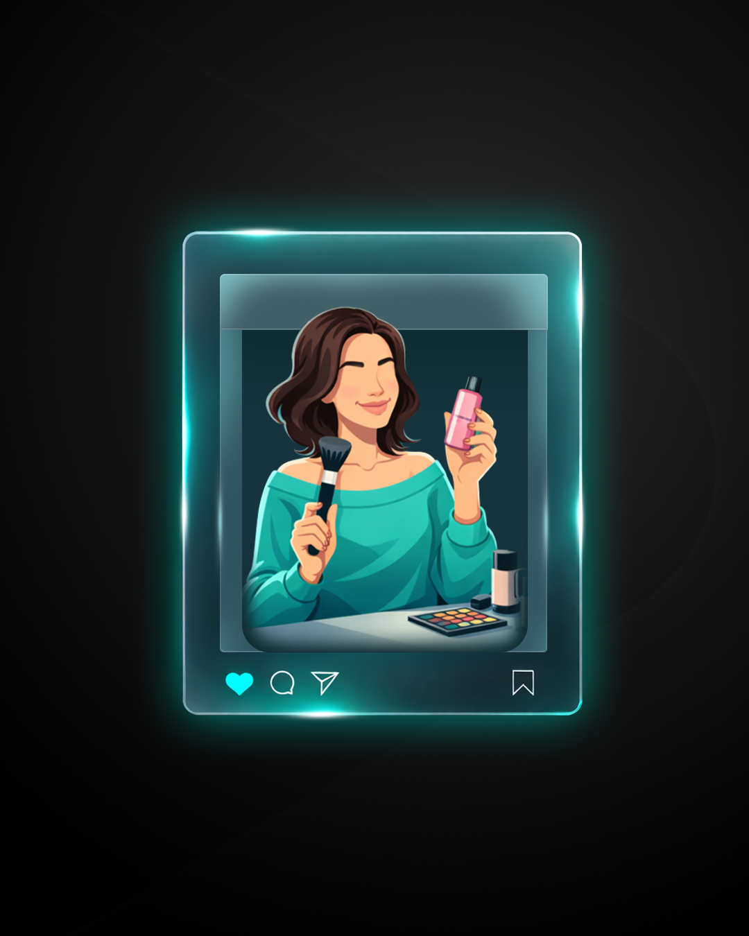 Influencer hosting live session in creator marketing